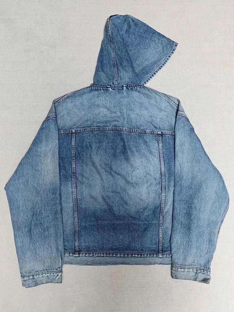Balenciaga Balenciaga Denim Wash Hooded Sweatshirt Jacket Size US S / EU 44-46 / 1 - 2 Thumbnail