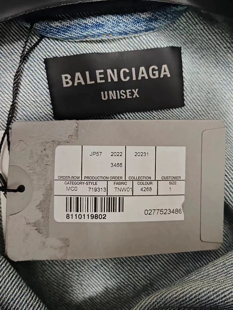 Balenciaga Balenciaga Denim Wash Hooded Sweatshirt Jacket Size US S / EU 44-46 / 1 - 4 Thumbnail