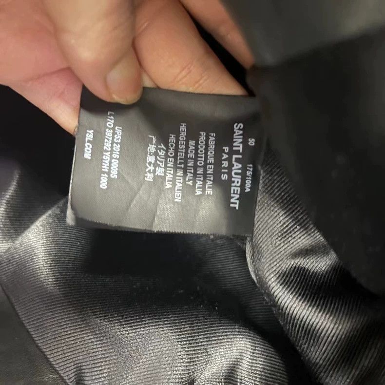 Saint Laurent Paris Saint Laurent Black Leather Biker Jacket Size US L / EU 52-54 / 3 - 4 Thumbnail