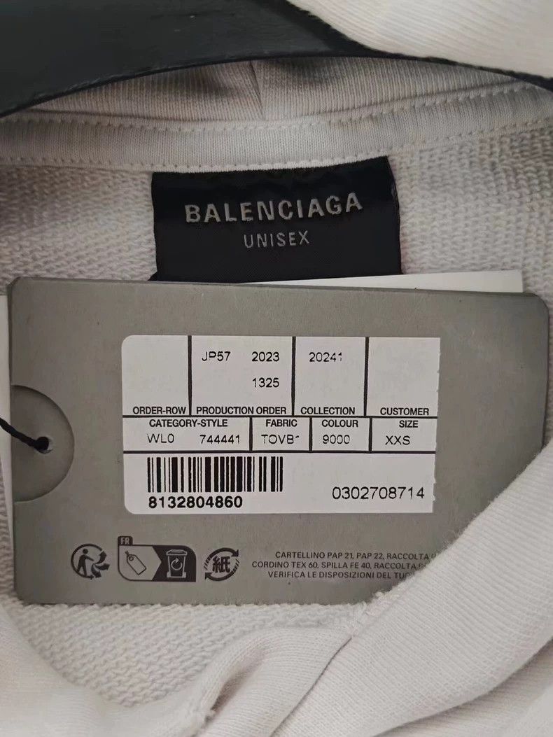 Balenciaga Balenciaga TAPE Hoodie with Original Tags Size US XXS / EU 40 - 4 Thumbnail