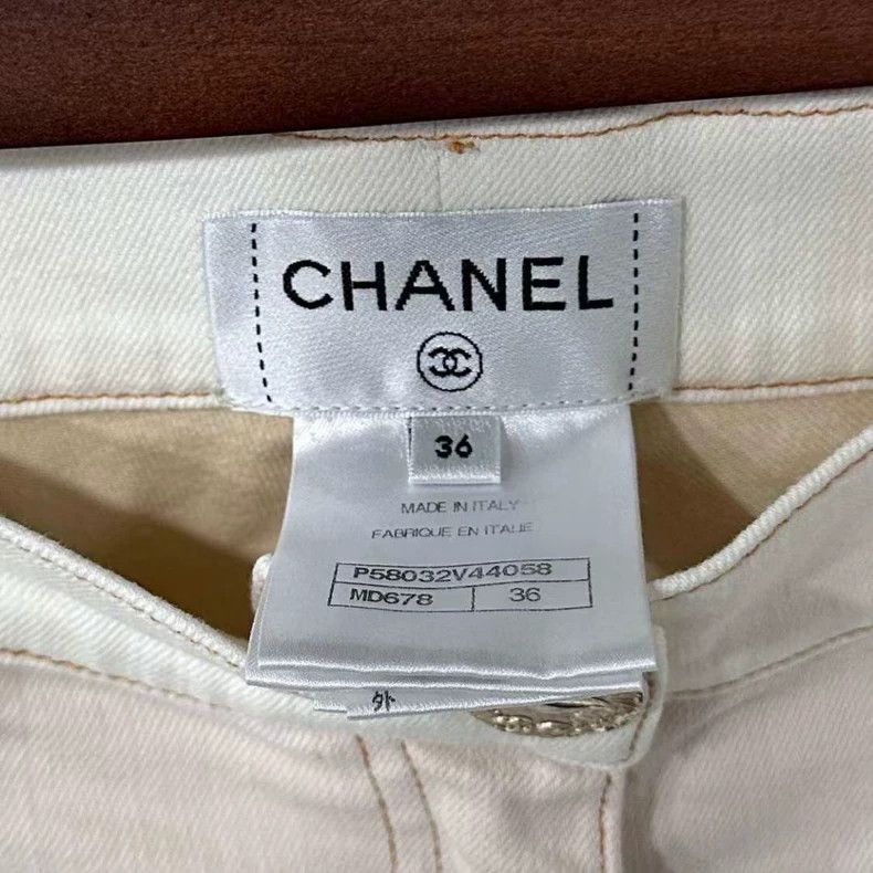 Chanel Chanel Beige Denim Trousers 99% New Size US 36 / EU 52 - 5 Thumbnail