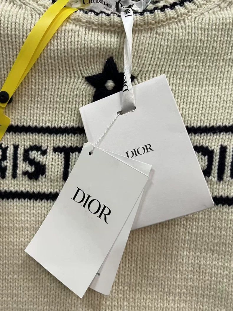 Dior Dior Beige Logo Knitted Short Sleeve Sweater Size US M / EU 48-50 / 2 - 3 Thumbnail