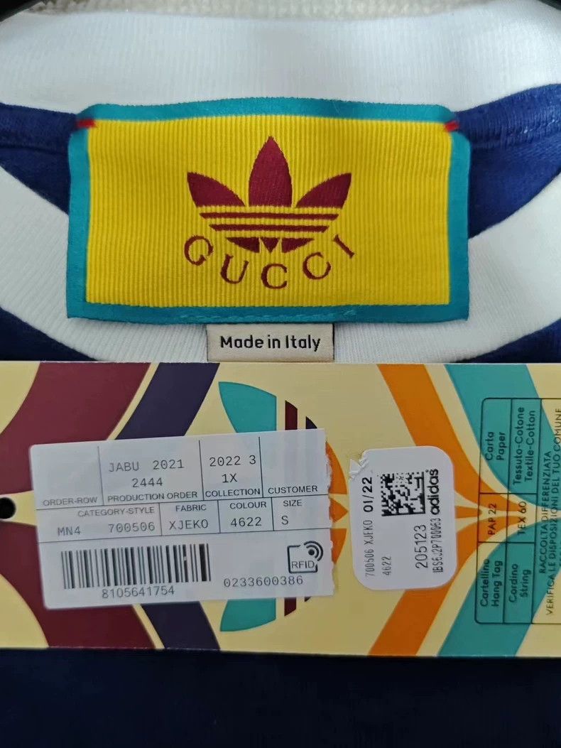 Gucci GUCCI x adidas Long Sleeve Striped Top Size US S / EU 44-46 / 1 - 4 Thumbnail