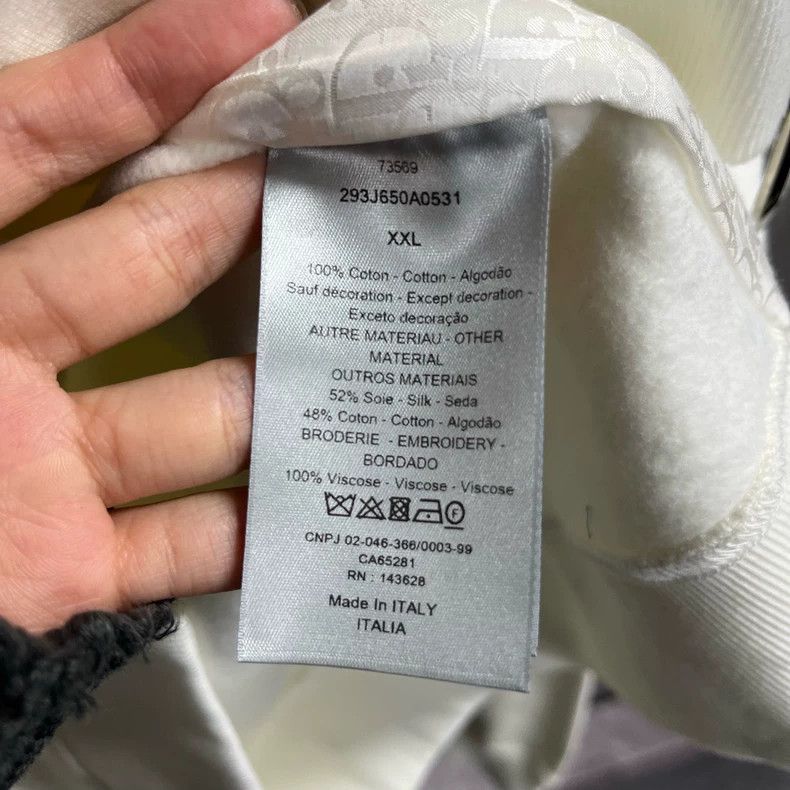 Dior Dior White Logo Hooded Zip Sweatshirt Size US XXL / EU 58 / 5 - 3 Thumbnail