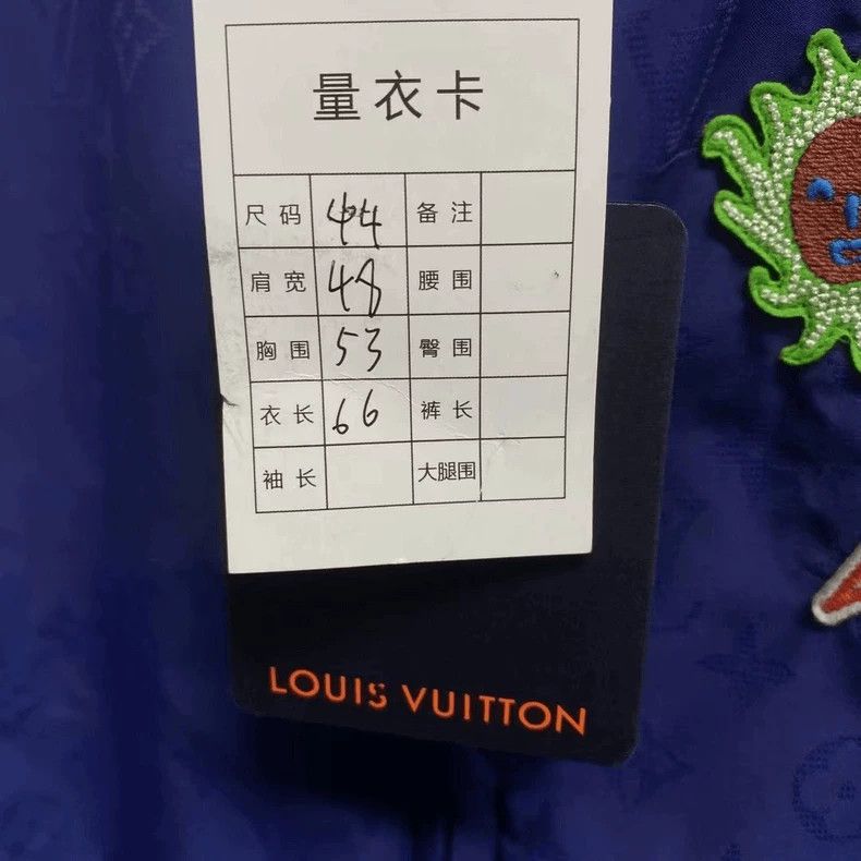 Louis Vuitton Louis Vuitton Blue Logo Print Windbreaker Jacket Size US L / EU 52-54 / 3 - 3 Thumbnail