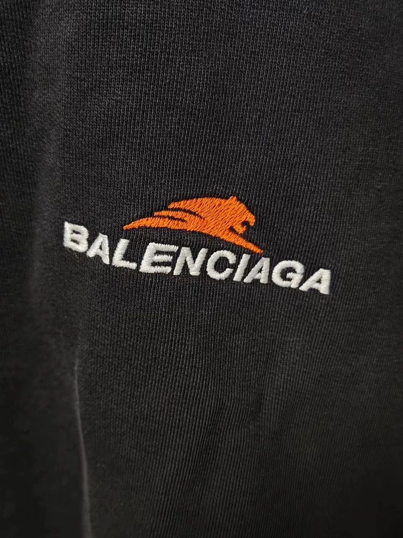Balenciaga Balenciaga Black Embroidered Logo Sweatshirt Size US M / EU 48-50 / 2 - 4 Thumbnail