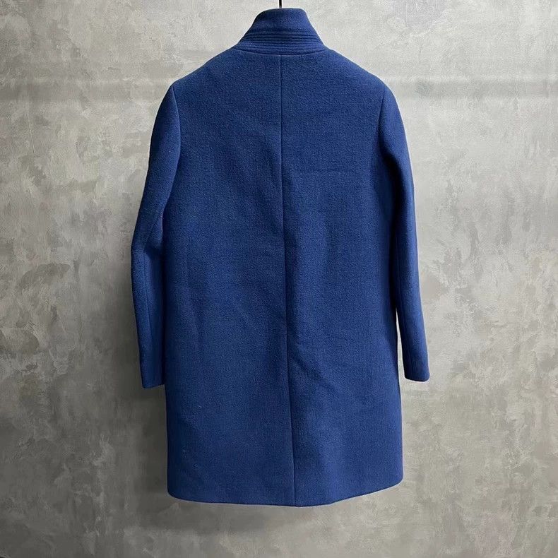 Chloe Blue Wool Stand Collar Single Button Jacket Size US S / EU 44-46 / 1 - 2 Thumbnail