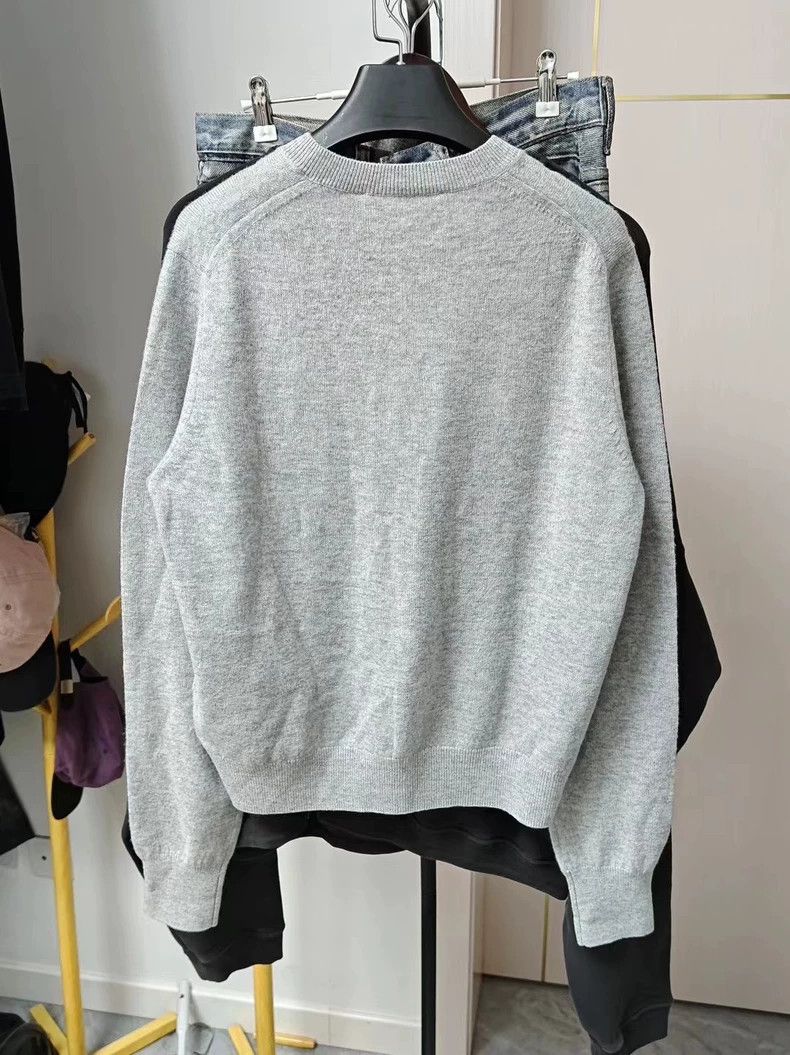 Acne Studios Acne Studios Gray Crew Neck Cardigan Size US XL / EU 56 / 4 - 2 Thumbnail