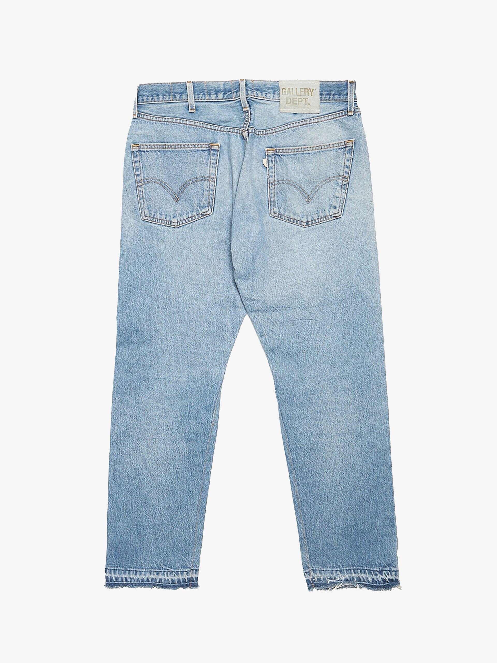 Gallery Dept. Blue Denim Distressed Cotton Jeans Size US 34 / EU 50 - 2 Thumbnail