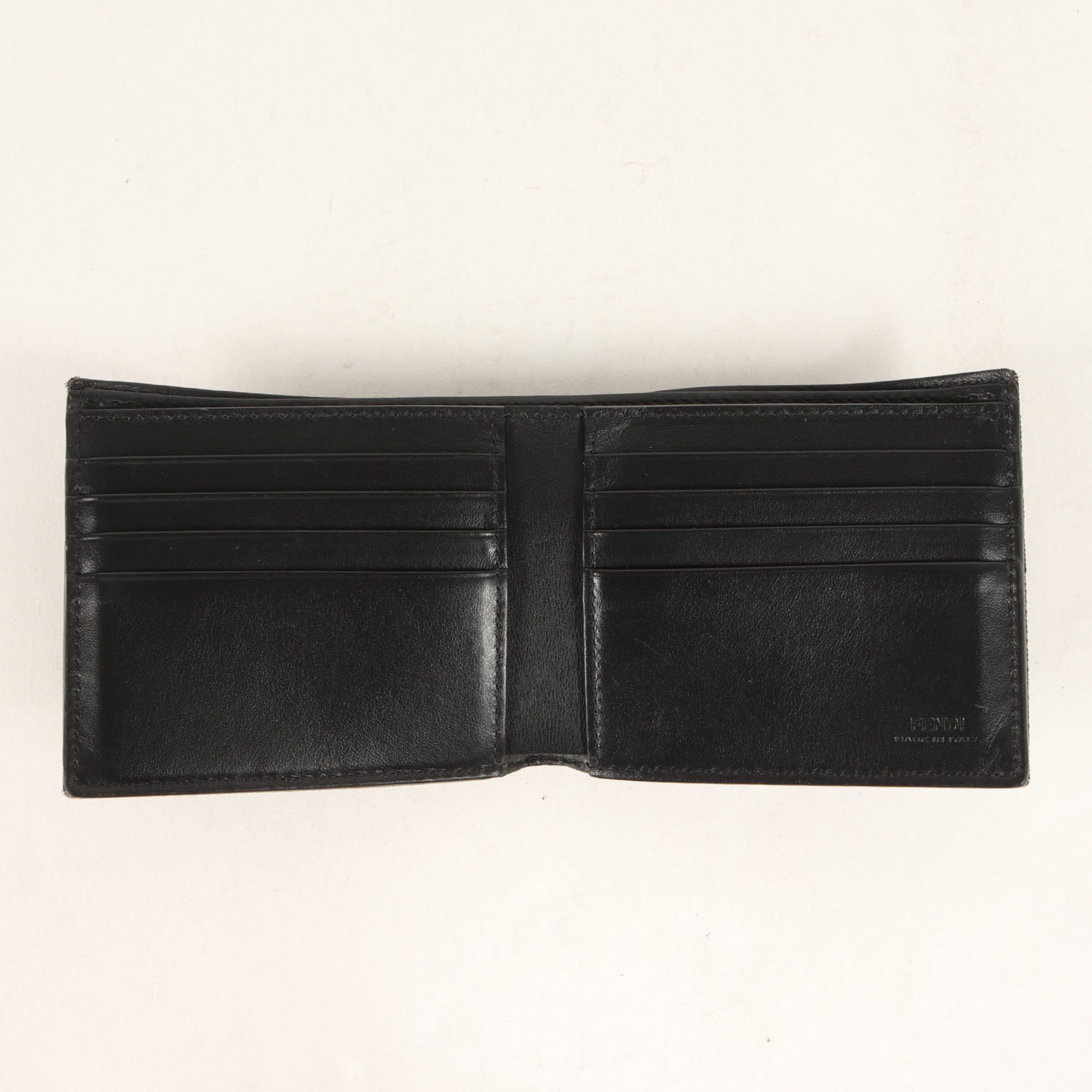 Fendi FENDI Zucca Jacquard Canvas Leather Billfold (7M0169 ALWK) Brown Beige Black Wallet Size ONE SIZE - 3 Thumbnail