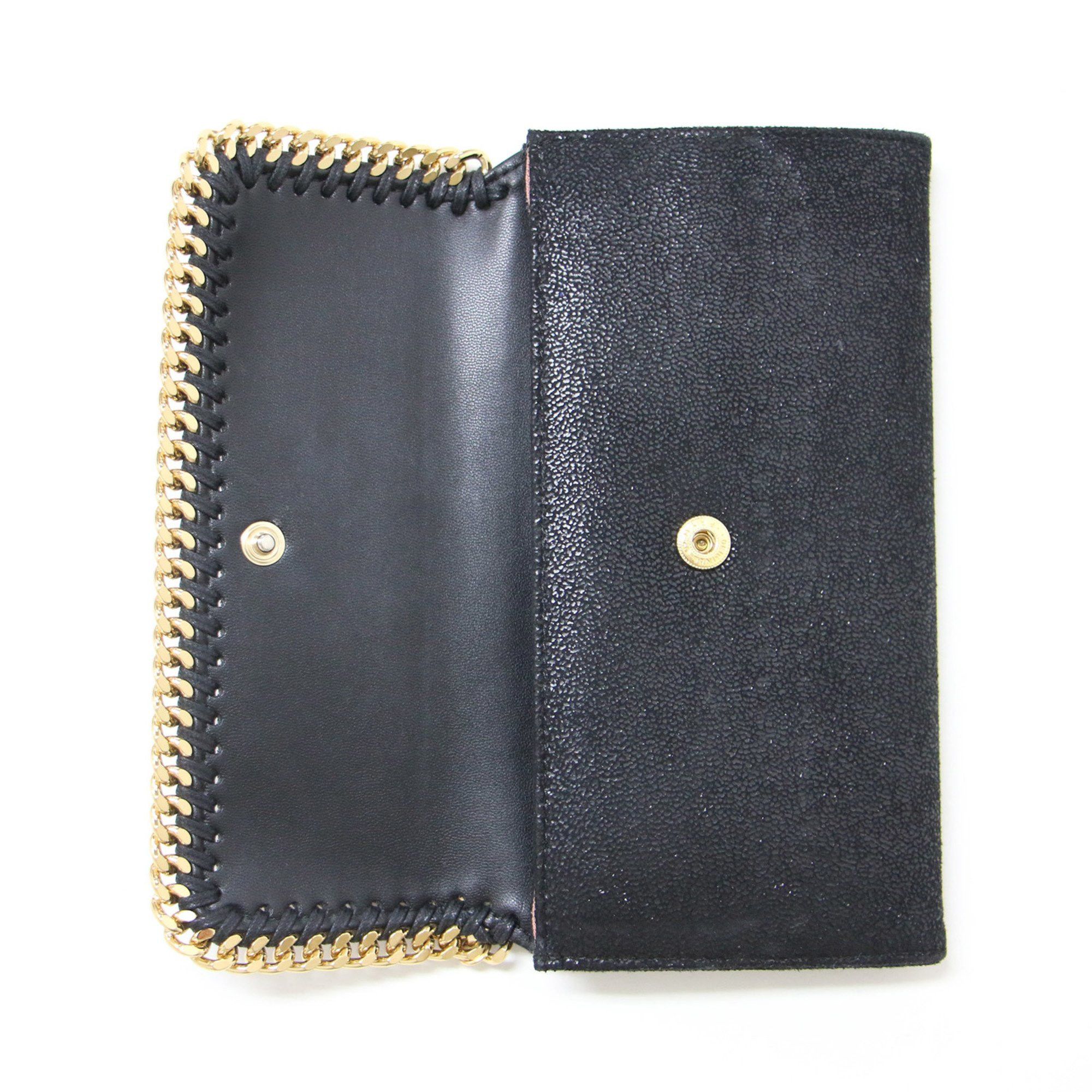 Stella McCartney STELLA McCARTNEY Stella McCartney Falabella Flap Long Wallet Chain Black Gold Size ONE SIZE - 5 Thumbnail