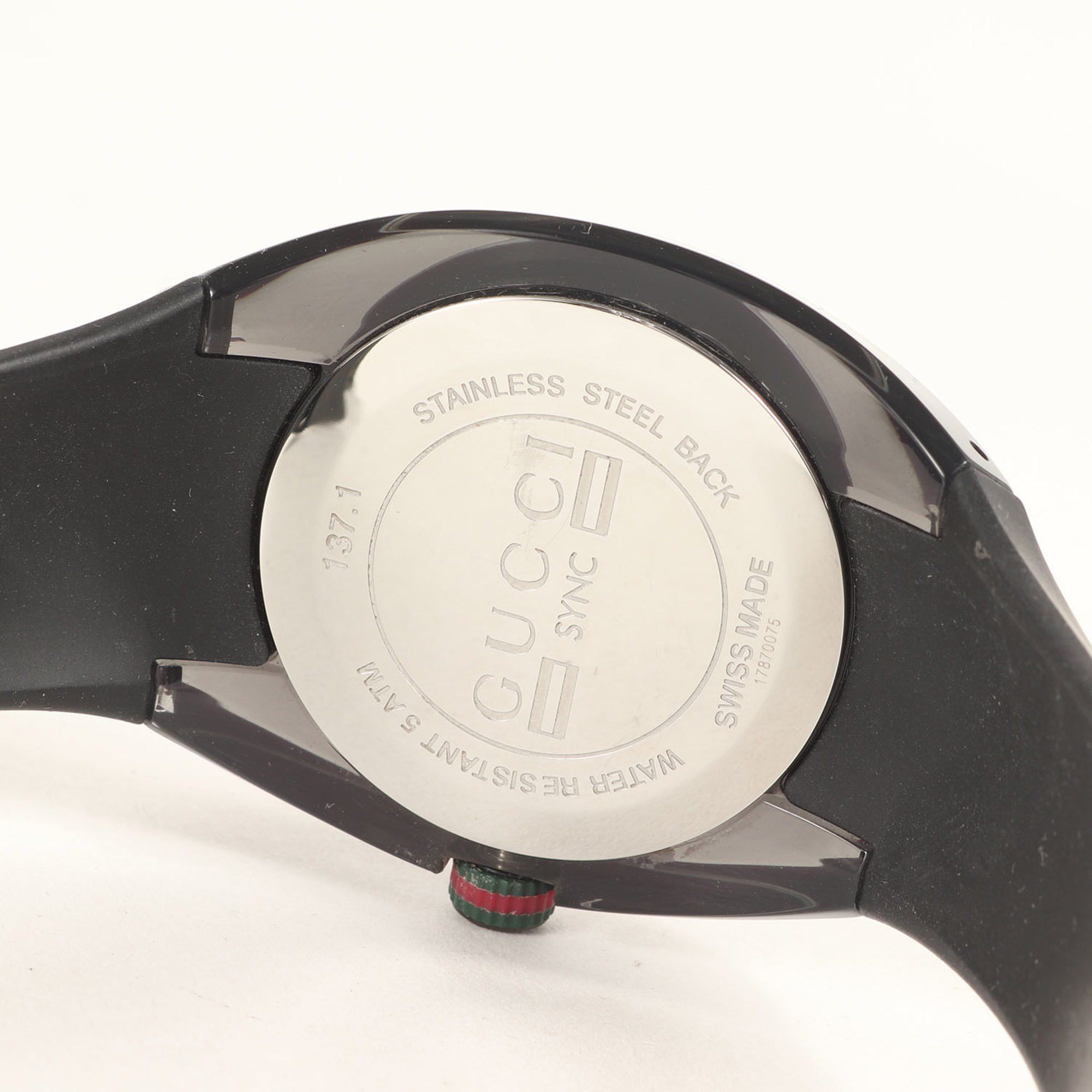 Gucci Gucci Skeleton Analog (SYNC) Sherry Line Rubber Belt Black Size ONE SIZE - 5 Thumbnail