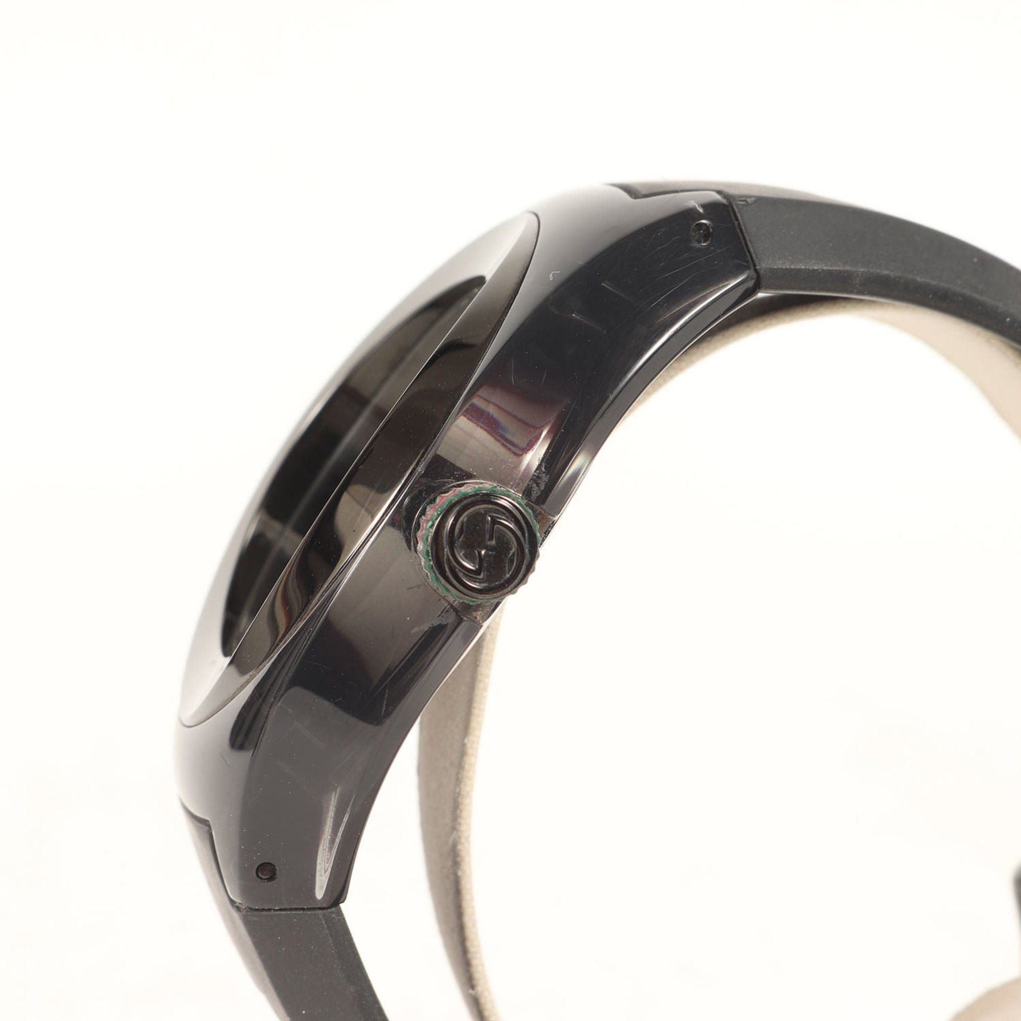 Gucci Gucci Skeleton Analog (SYNC) Sherry Line Rubber Belt Black Size ONE SIZE - 3 Thumbnail