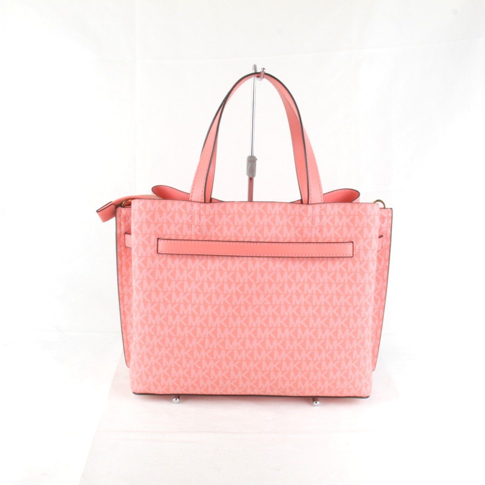 Michael Kors Michael Kors MK Signature Satchel Large Handbag PVC Coated Canvas Women's Size ONE SIZE - 2 Thumbnail