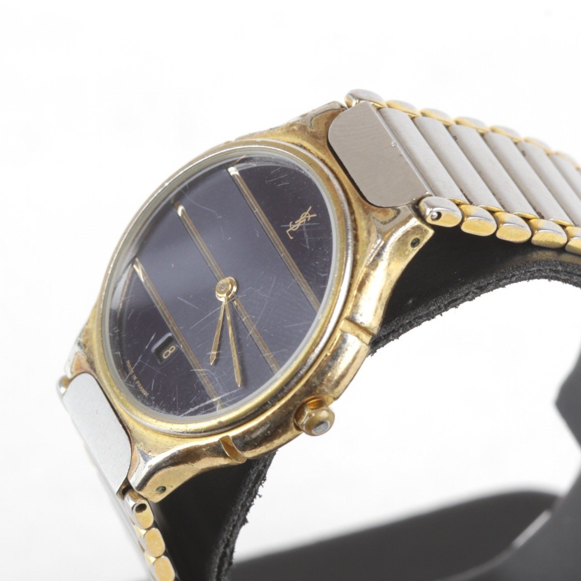 Yves Saint Laurent SAINT LAURENT Border Dial Watch Stainless Steel Ladies Size ONE SIZE - 2 Thumbnail