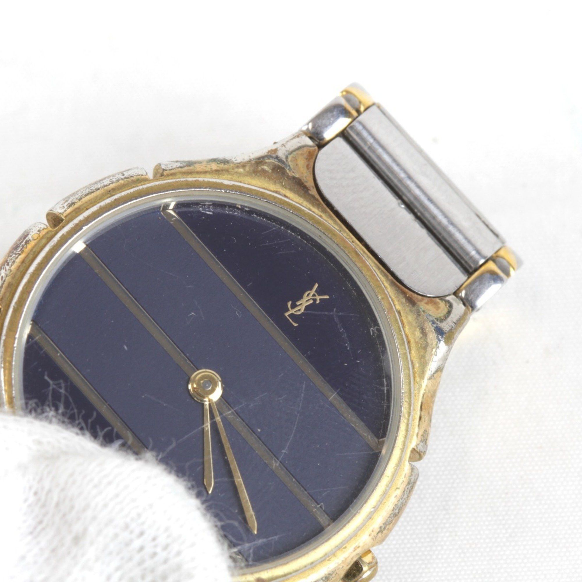 Yves Saint Laurent SAINT LAURENT Border Dial Watch Stainless Steel Ladies Size ONE SIZE - 10 Thumbnail