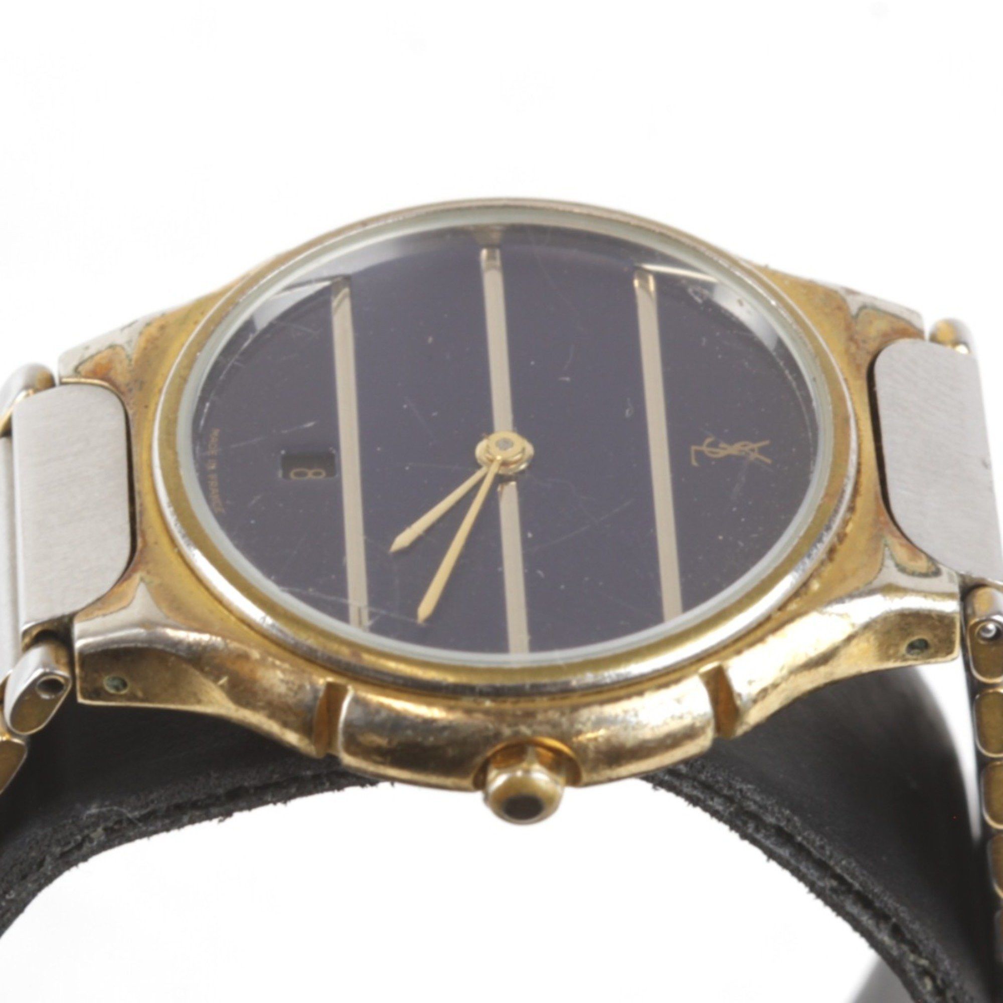 Yves Saint Laurent SAINT LAURENT Border Dial Watch Stainless Steel Ladies Size ONE SIZE - 3 Thumbnail