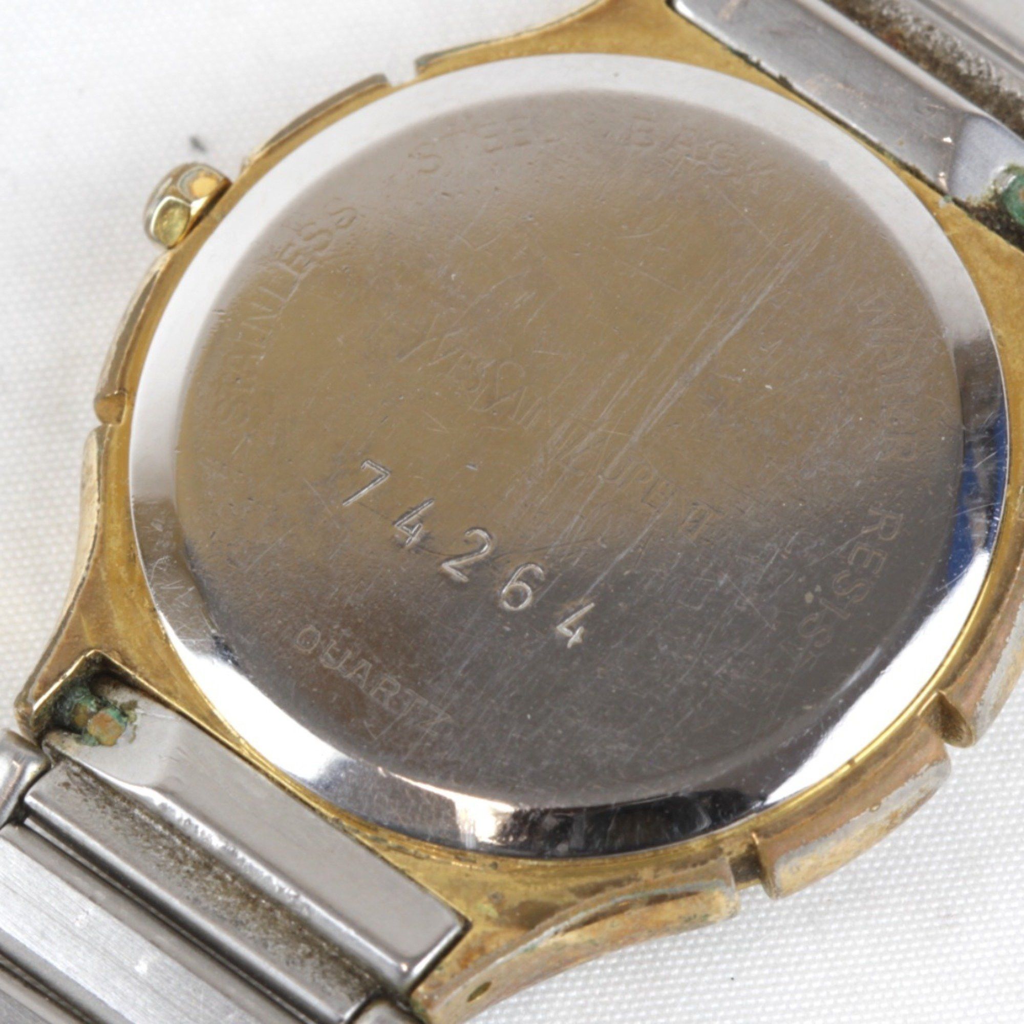 の SAINT LAURENT Border Dial Watch Stainless Steel Ladies is