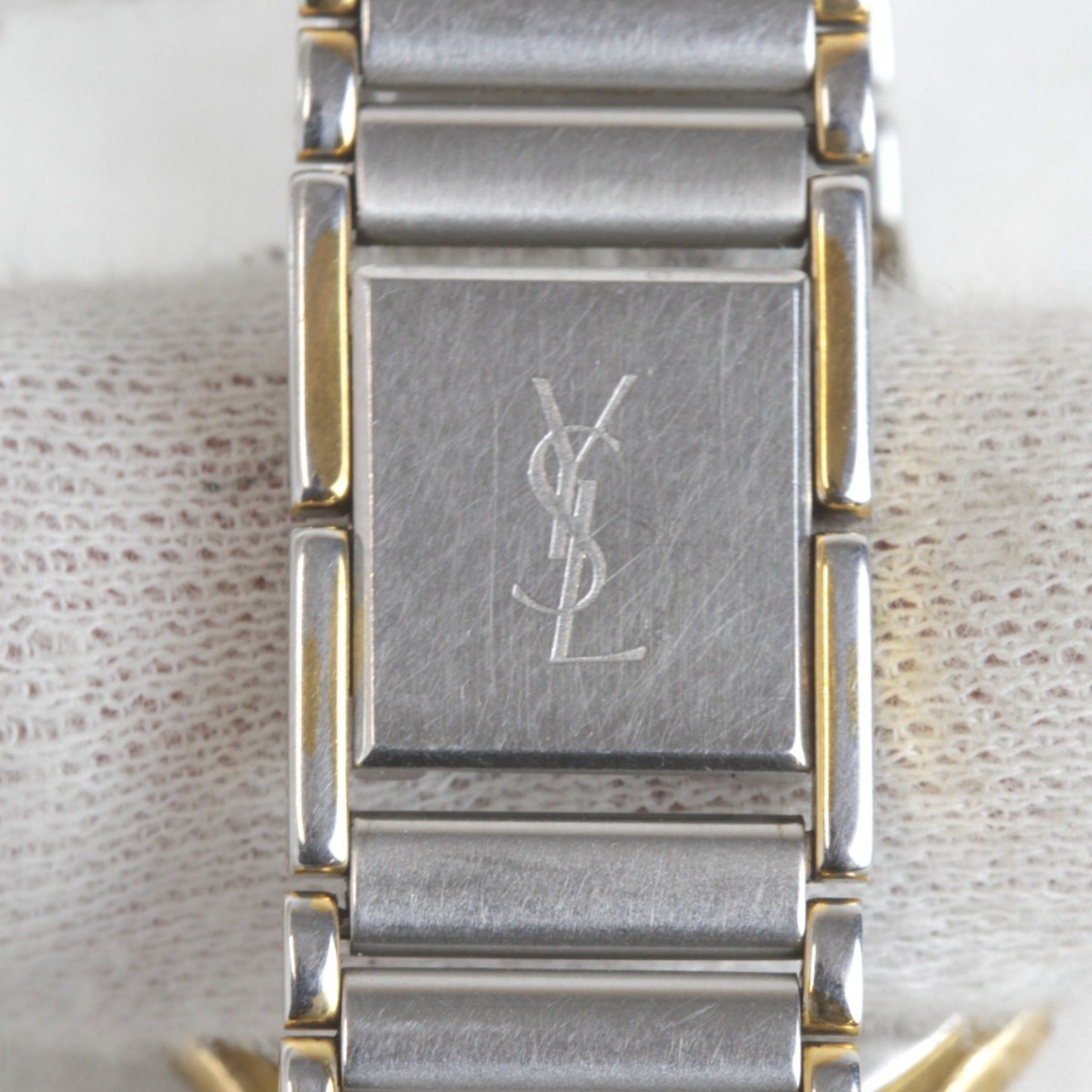 Yves Saint Laurent SAINT LAURENT Border Dial Watch Stainless Steel Ladies Size ONE SIZE - 5 Thumbnail