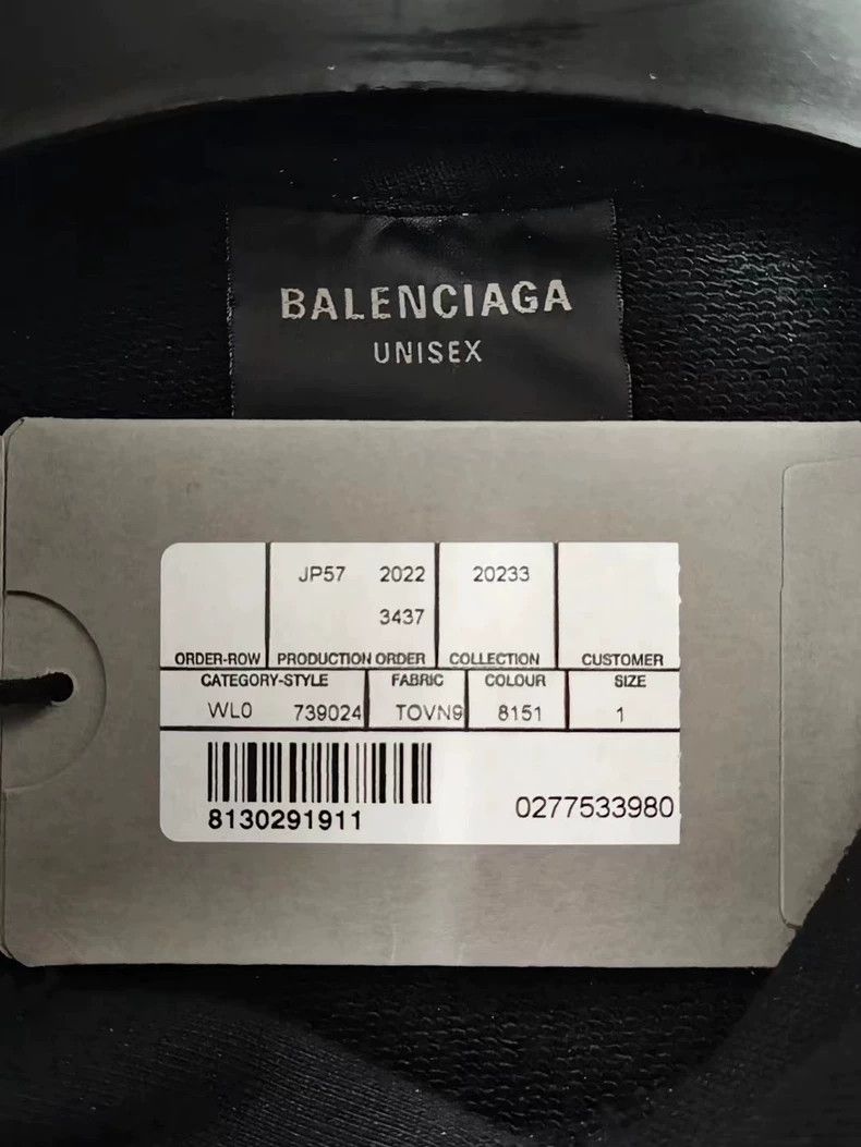 Balenciaga Balenciaga Black Hooded Sweatshirt with Logo Size US S / EU 44-46 / 1 - 4 Thumbnail