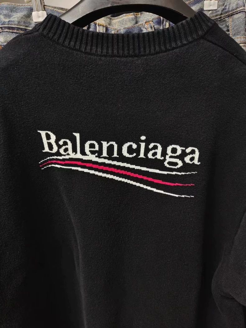 Balenciaga Balenciaga Black Knitted Sports Hoodie Sweatshirt Size US M / EU 48-50 / 2 - 4 Thumbnail