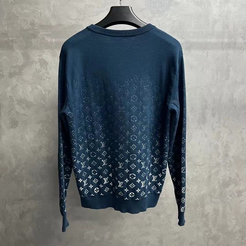 Louis Vuitton Louis Vuitton Blue Gradient Long Sleeve Sweater Size US M / EU 48-50 / 2 - 2 Thumbnail