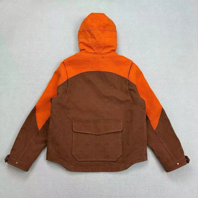 Louis Vuitton Louis Vuitton Brown and Orange Hooded Jacket Size US L / EU 52-54 / 3 - 2 Thumbnail