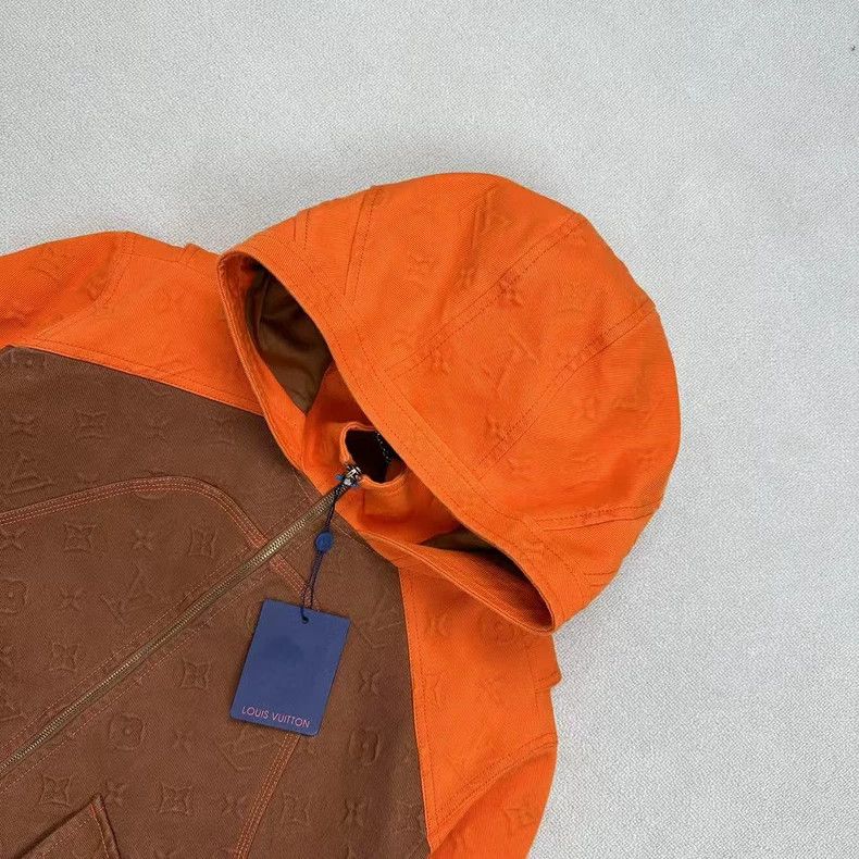 Louis Vuitton Louis Vuitton Brown and Orange Hooded Jacket Size US L / EU 52-54 / 3 - 3 Thumbnail