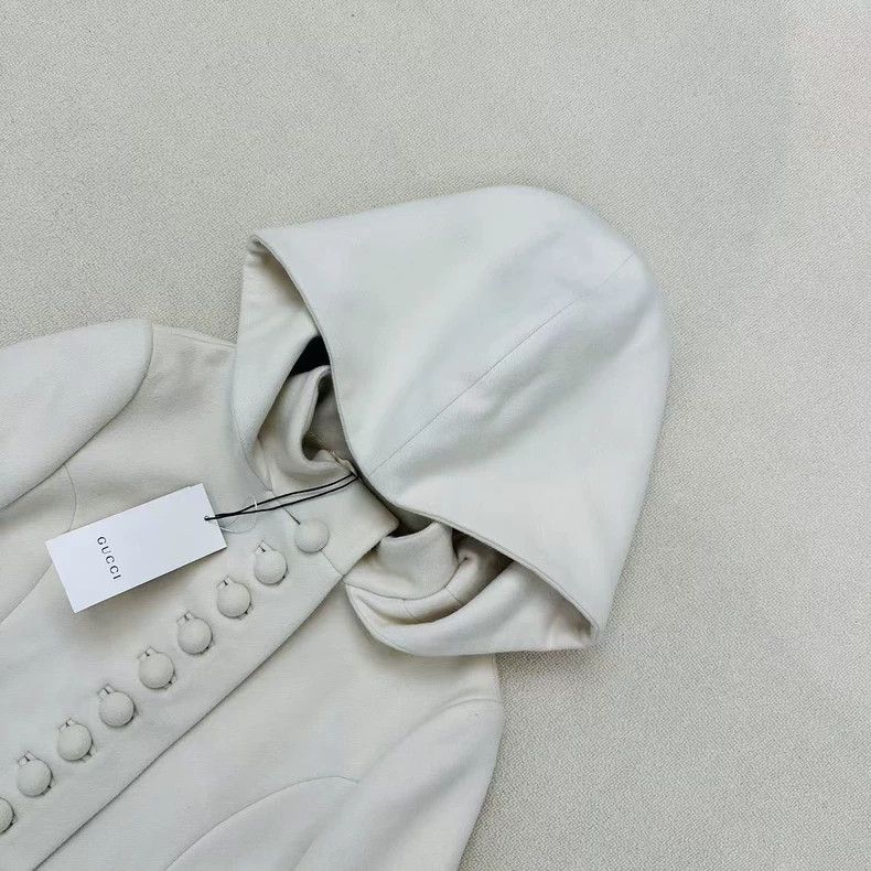 Gucci GUCCI Hooded Long Wool Coat Size 42 Size US L / EU 52-54 / 3 - 3 Thumbnail