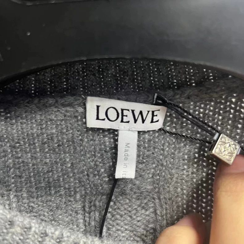 Loewe Loewe Gray Cable Knit Long Sleeve Sweater Size US S / EU 44-46 / 1 - 3 Thumbnail