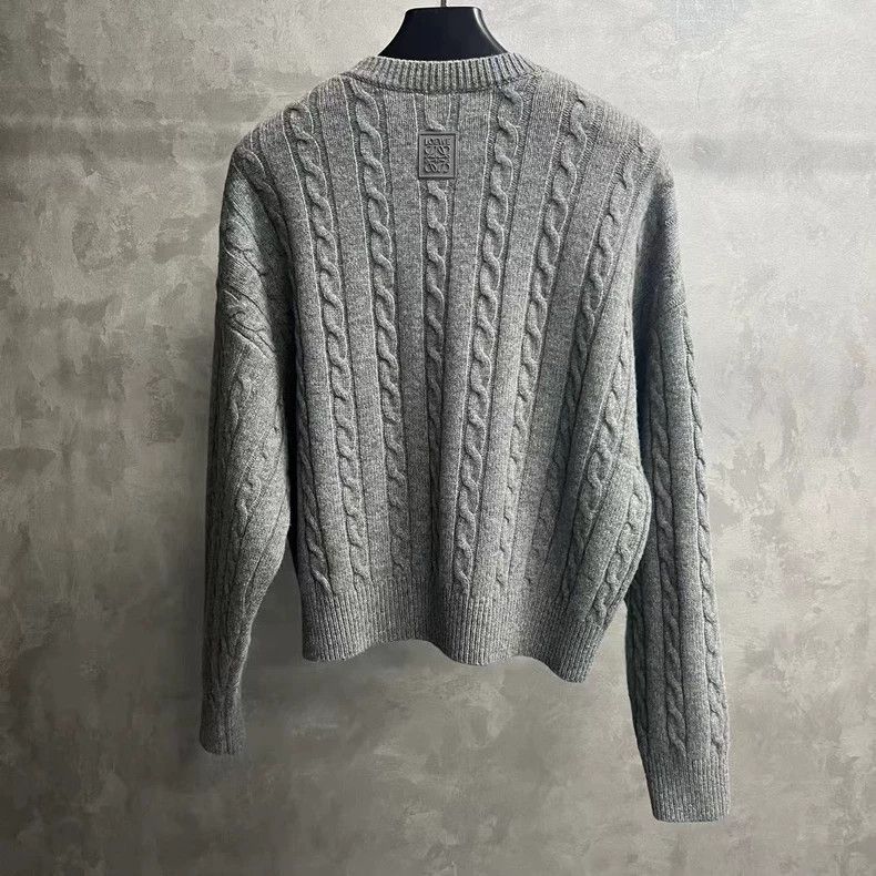 Loewe Loewe Gray Cable Knit Long Sleeve Sweater Size US S / EU 44-46 / 1 - 2 Thumbnail
