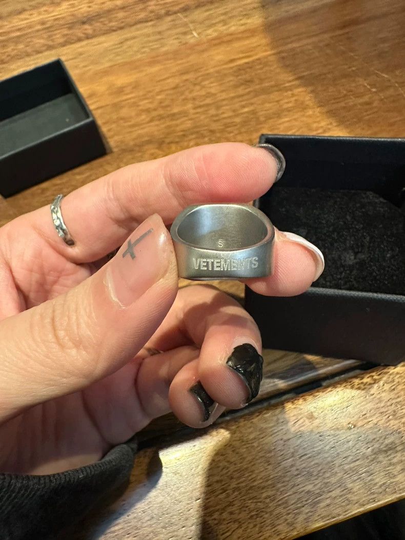 Vetements Vetements Silver Ring with Box, Size S Size ONE SIZE - 3 Thumbnail