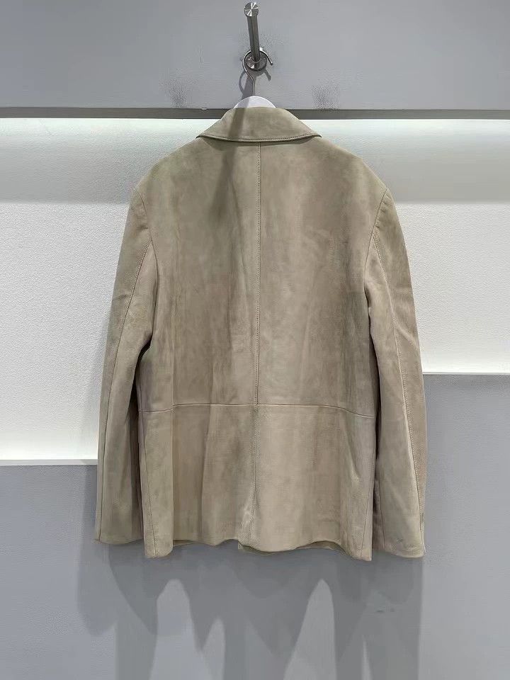 Prada Prada Khaki Leather Jacket Coat Size US L / EU 52-54 / 3 - 2 Thumbnail