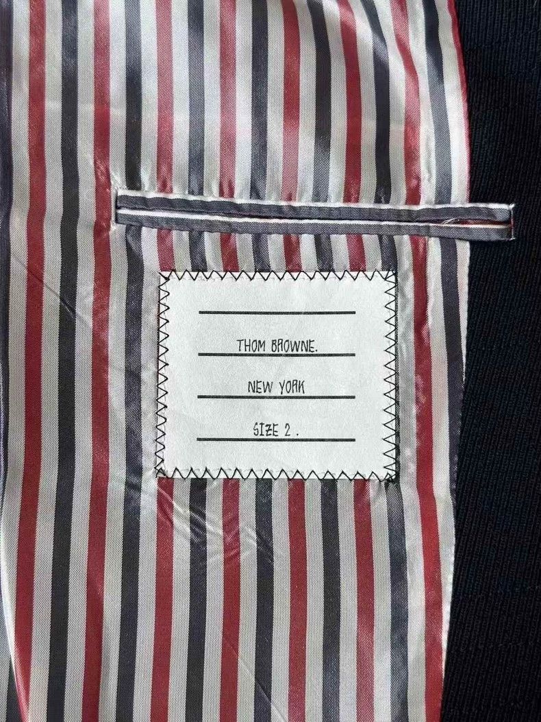 Thom Browne Thom Browne Quilted Suit Jacket with Gold Buttons Size US M / EU 48-50 / 2 - 4 Thumbnail