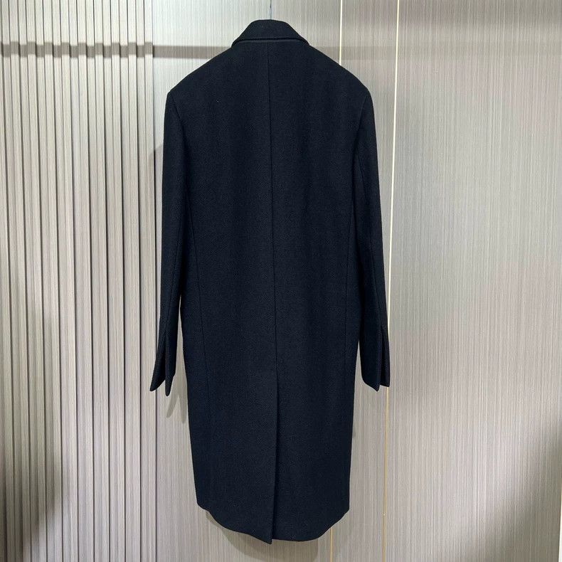 Bottega Veneta Bottega Veneta Black Wool Long Coat Size US L / EU 52-54 / 3 - 2 Thumbnail