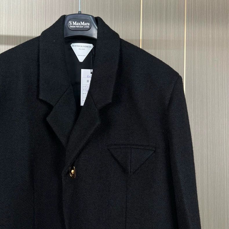 Bottega Veneta Bottega Veneta Black Wool Long Coat Size US L / EU 52-54 / 3 - 3 Thumbnail