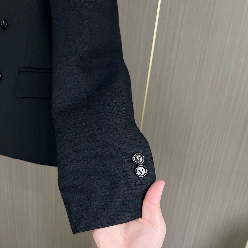 Bottega Veneta Bottega Veneta Black Collarless Blazer Jacket Size US S / EU 44-46 / 1 - 3 Thumbnail
