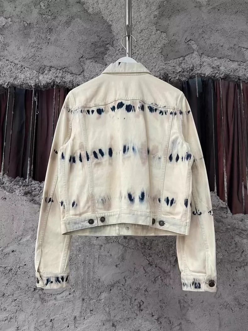 Dior Dior Tie-Dye Denim Jacket in Cream Color Size US M / EU 48-50 / 2 - 2 Thumbnail