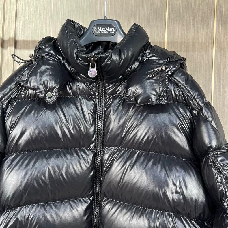 Moncler Moncler Black Maya Embroidered Down Jacket Size US M / EU 48-50 / 2 - 3 Thumbnail