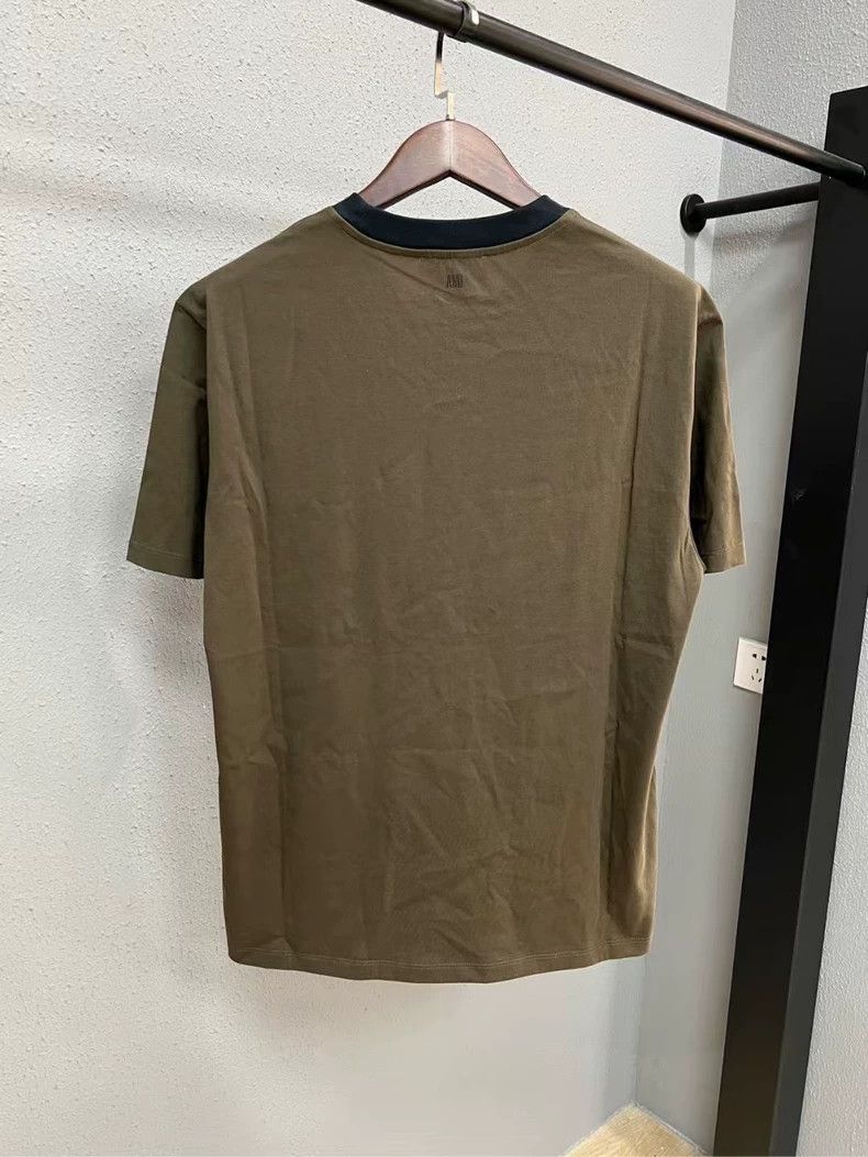 AMI Ami Olive Green Lettered Short Sleeve Shirt Size US XL / EU 56 / 4 - 2 Thumbnail