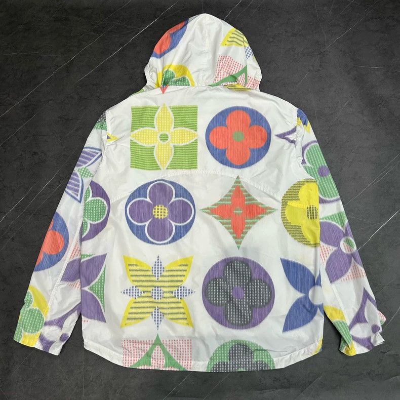 Louis Vuitton Louis Vuitton White Patterned Jacket with Hood Size US XXL / EU 58 / 5 - 2 Thumbnail