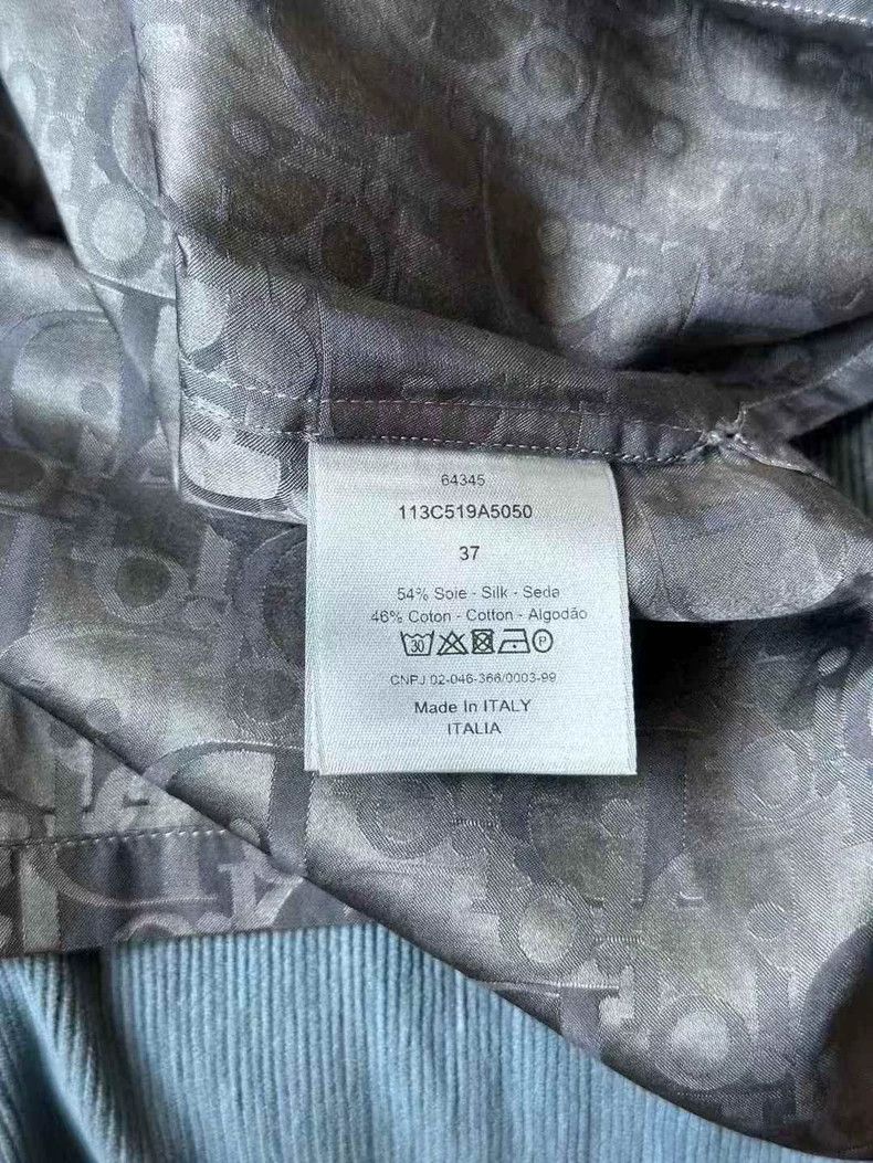 Dior Dior Silver Printed Silk Short Sleeve Shirt Size US M / EU 48-50 / 2 - 3 Thumbnail