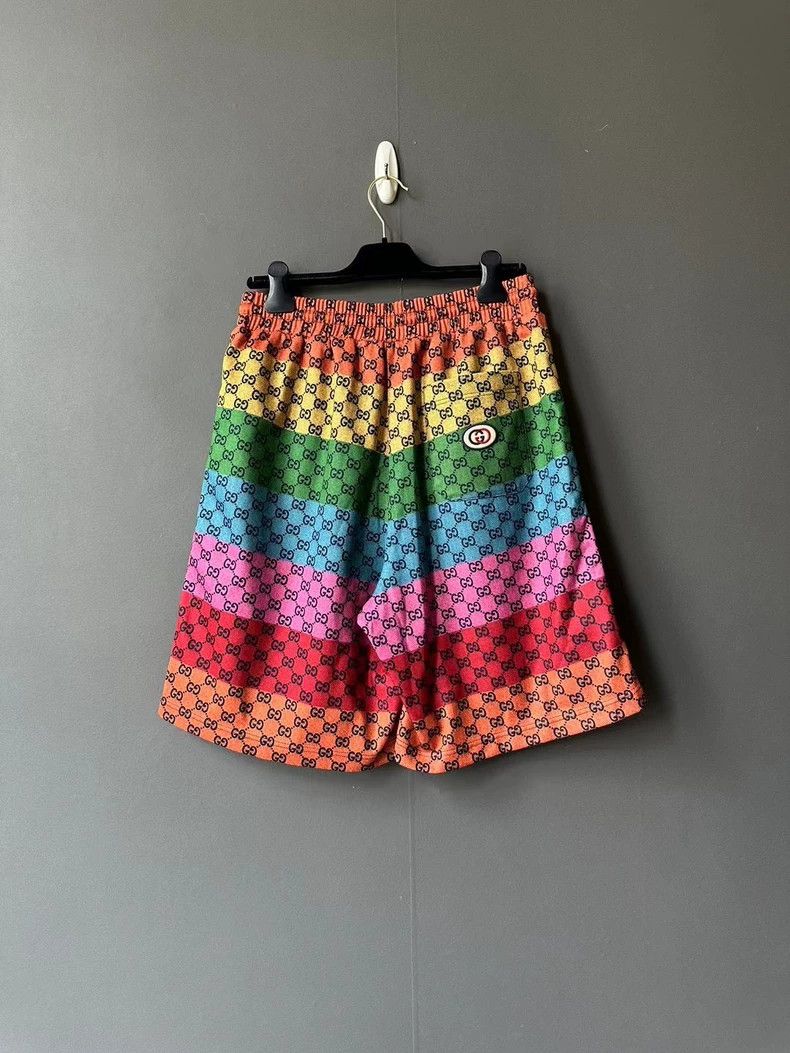 Gucci Gucci Rainbow Print Shorts Size M Size US 29 - 2 Thumbnail