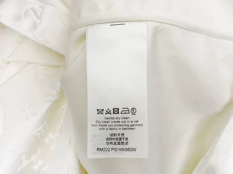 Louis Vuitton Louis Vuitton White Velvet Logo Shirt Size US L / EU 52-54 / 3 - 4 Thumbnail