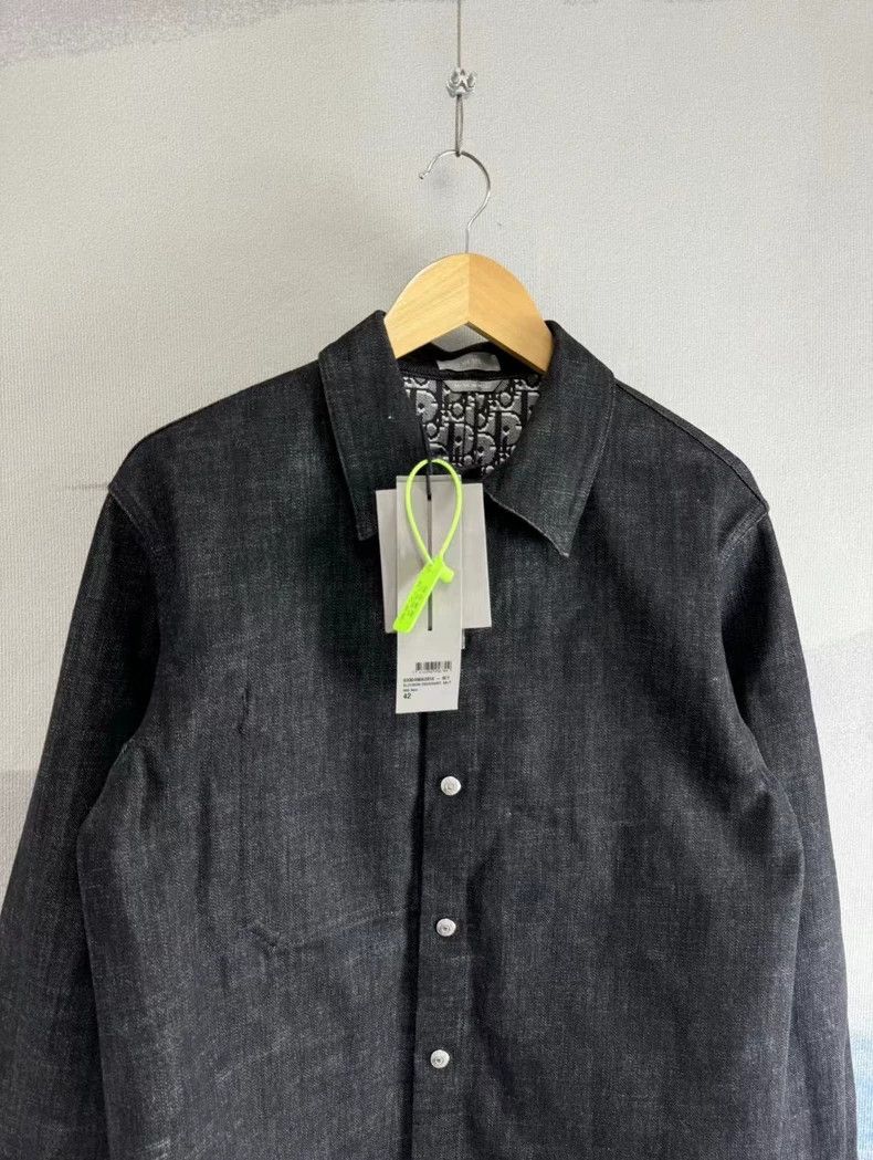 Dior Dior Black Denim Shirt Jacket with Tags Size US L / EU 52-54 / 3 - 2 Thumbnail