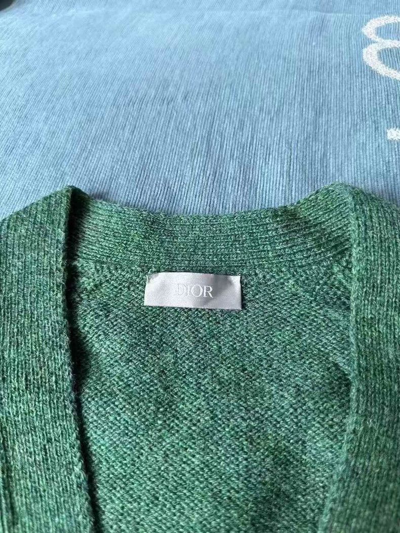 Dior Dior Green Wool Cardigan Size M Size US M / EU 48-50 / 2 - 3 Thumbnail