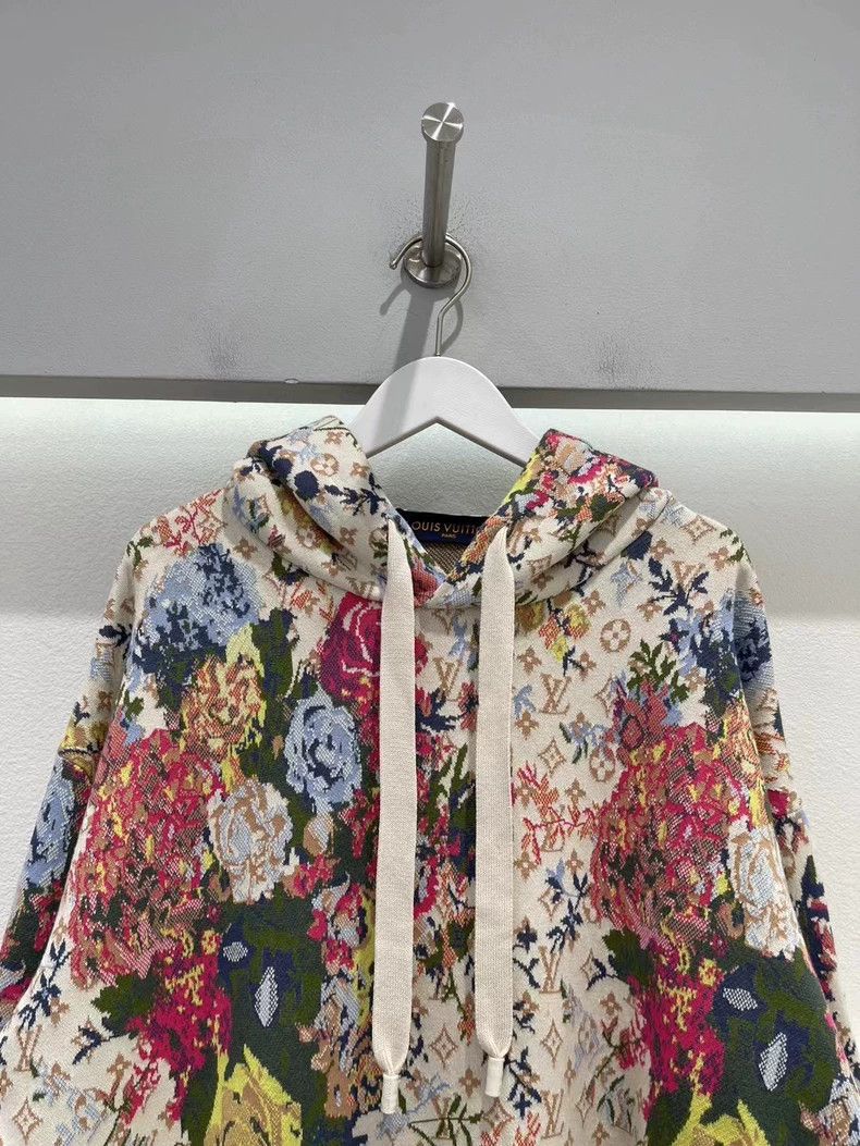 Louis Vuitton Louis Vuitton Floral Hoodie Sweatshirt Size US L / EU 52-54 / 3 - 3 Thumbnail