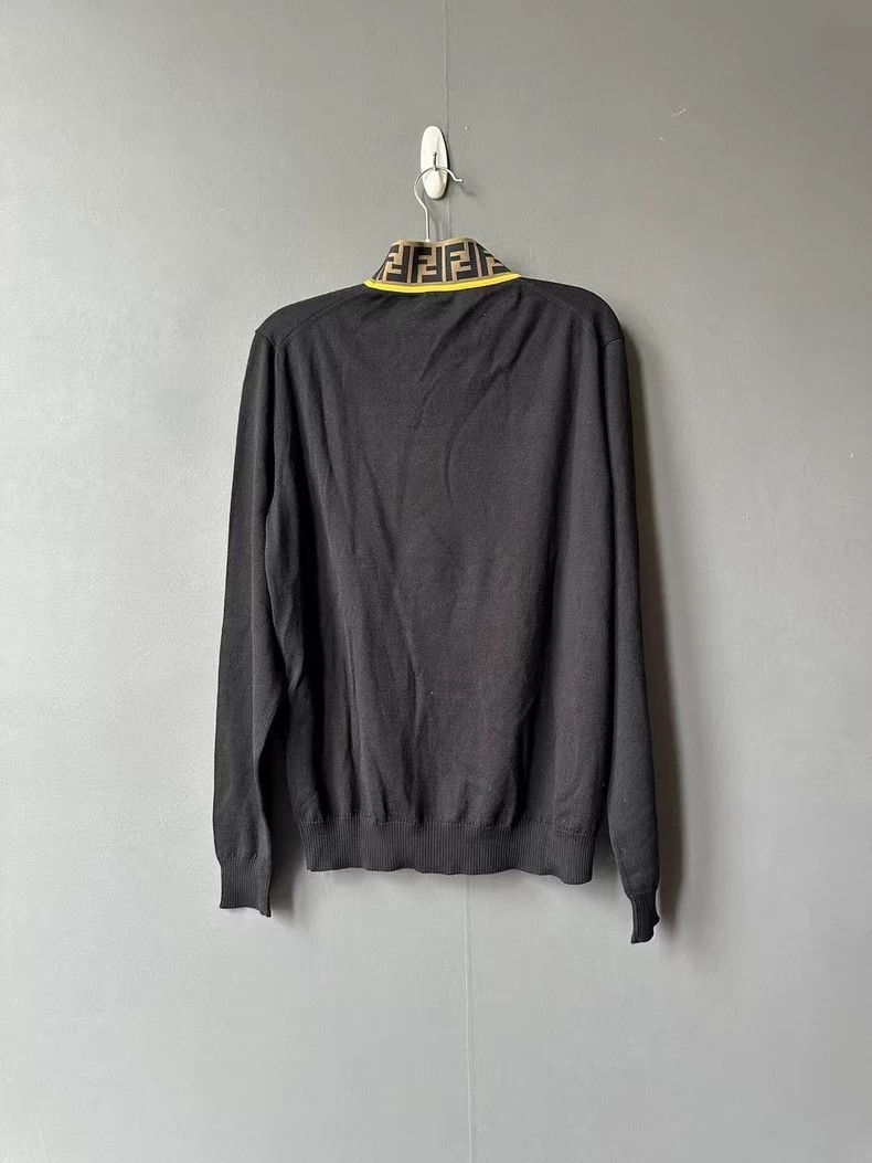 Fendi Fendi Knit Sweater with Patterned Collar Size US L / EU 52-54 / 3 - 2 Thumbnail