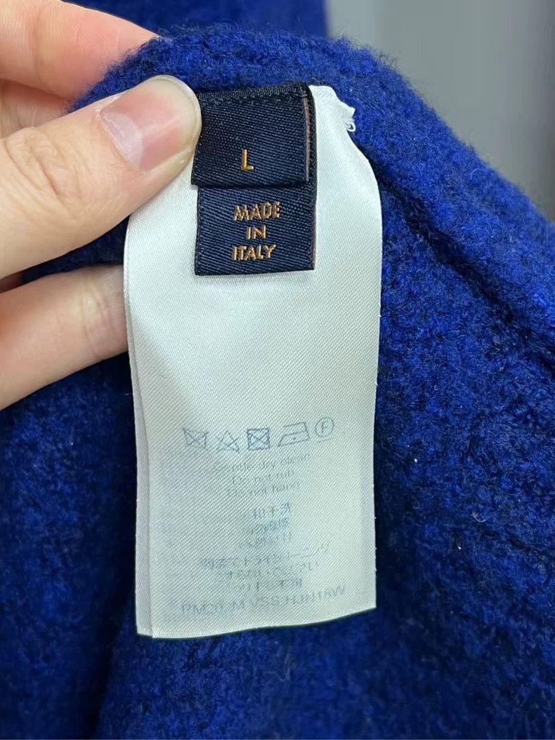 Louis Vuitton Louis Vuitton Blue Logo Teddy Sweater Size US L / EU 52-54 / 3 - 3 Thumbnail