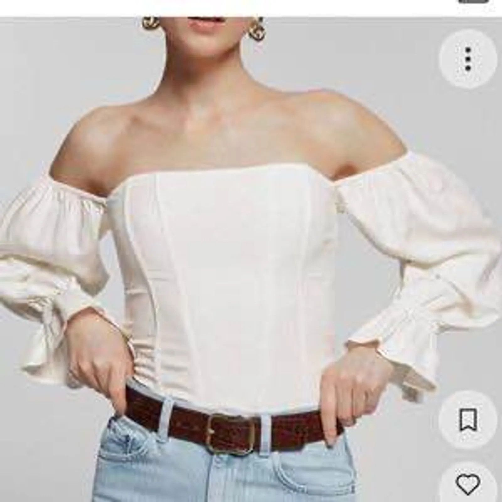 & Other Stories & Other Stories Off-Shoulder voluminous bustier Blouse Size XS / US 0-2 / IT 36-38 - 3 Thumbnail